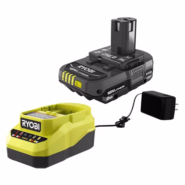 RYOBI One+ 18v Lithium Ion 2.0ah Battery and Charger Kit